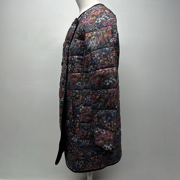 J Crew x Liberty Fabrics Reversible Puffer Jacket Coat Floral Navy Blue Size XS - Picture 6 of 11